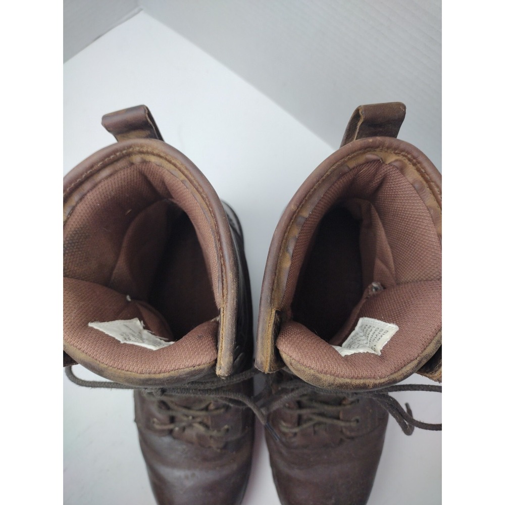 Justin Men's Original Work Boots Brown Size 10.5 EE Style WK 625 Lace Up - Logo - Picture 6 of 8